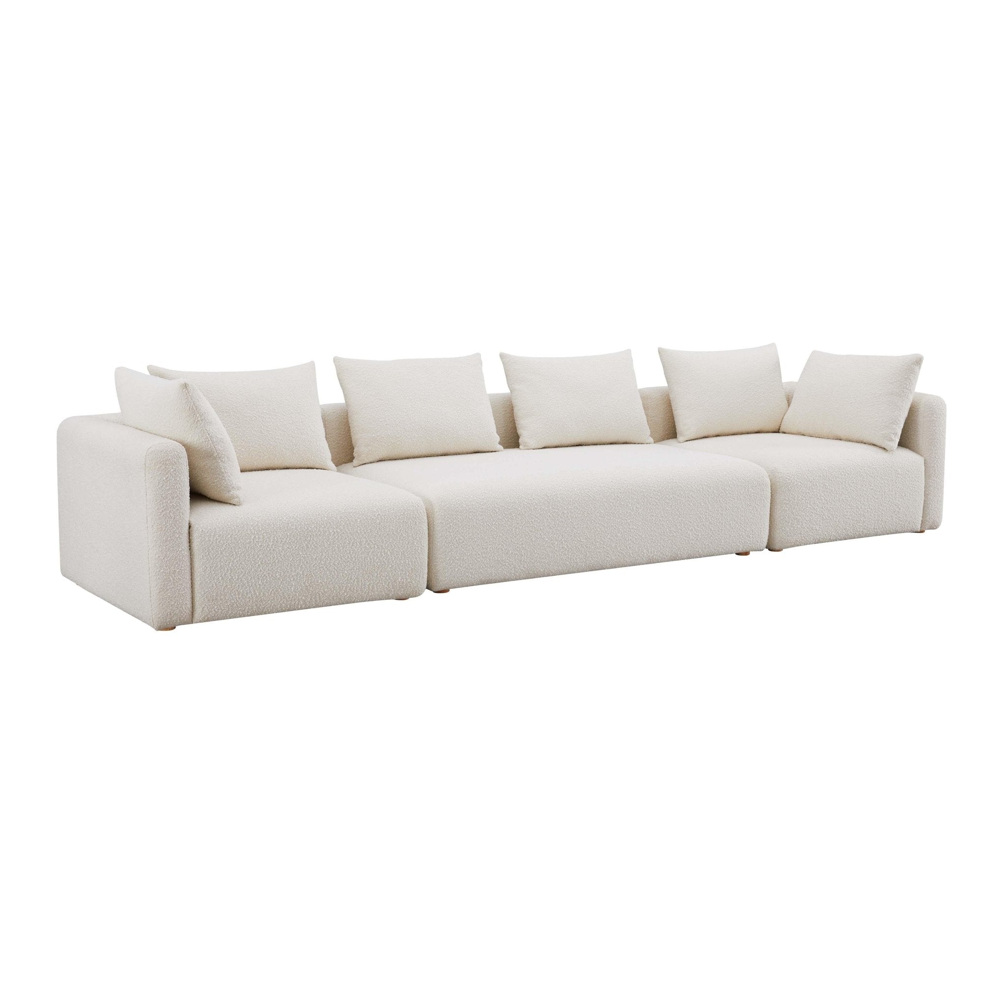 Hangover Cream Boucle 145 inch Long Sofa Sofas & Loveseats| TOV
