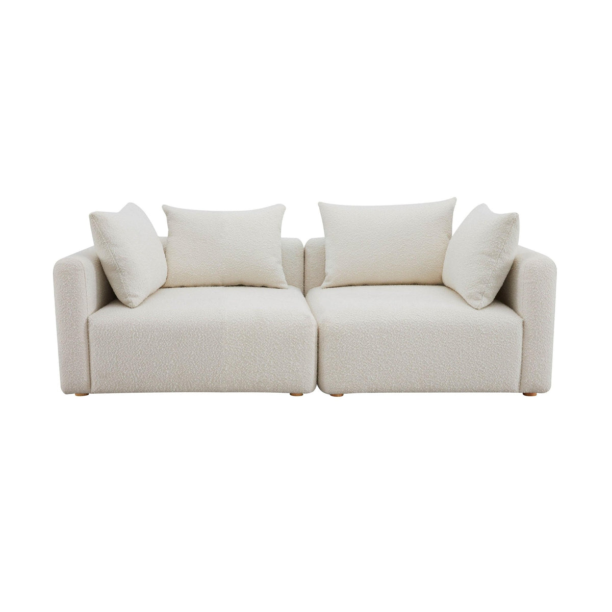 Hangover Cream Boucle Loveseat Sofas & Loveseats| TOV