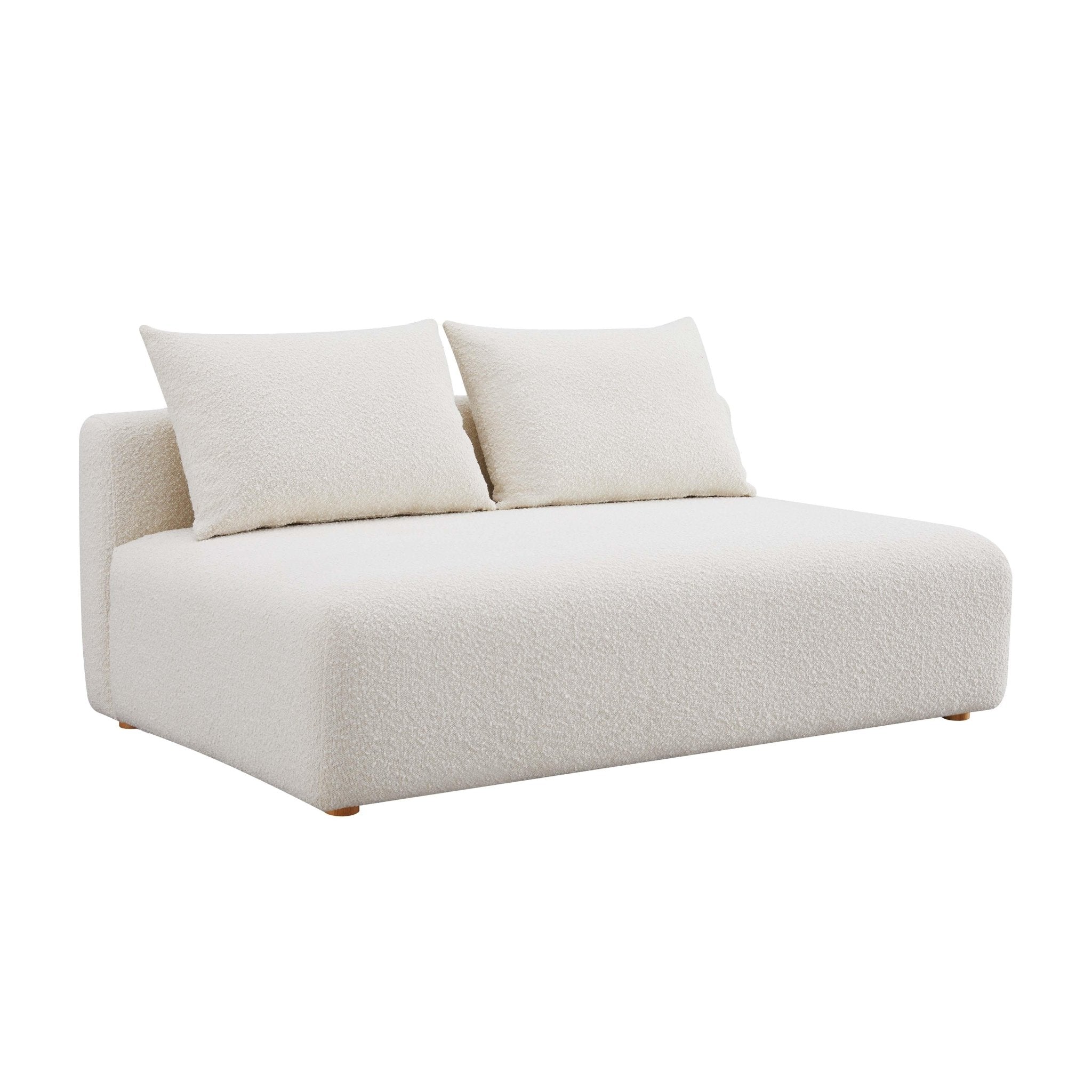 Hangover Cream Boucle Modular Loveseat Sofas & Loveseats| TOV
