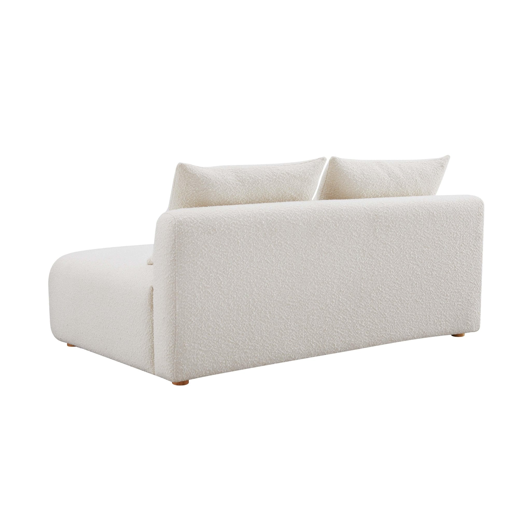 Hangover Cream Boucle Modular Loveseat Sofas & Loveseats| TOV