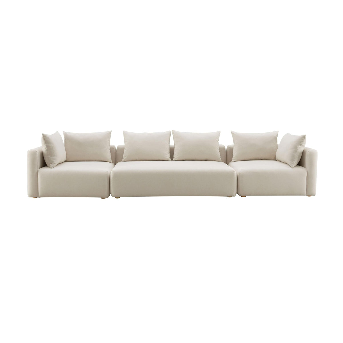 Hangover Cream Performance Linen 145 inch Long Sofa Sofas & Loveseats| TOV