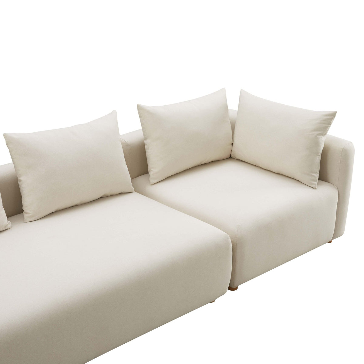 Hangover Cream Performance Linen 145 inch Long Sofa Sofas & Loveseats| TOV
