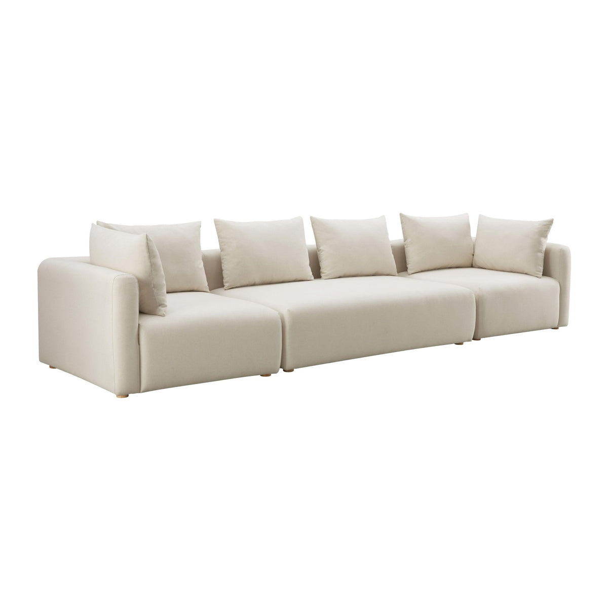 Hangover Cream Performance Linen 145 inch Long Sofa Sofas & Loveseats| TOV
