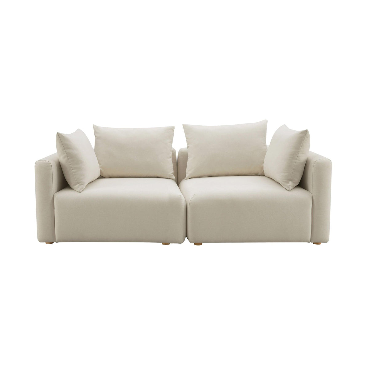 Hangover Cream Performance Linen Loveseat Sofas & Loveseats| TOV