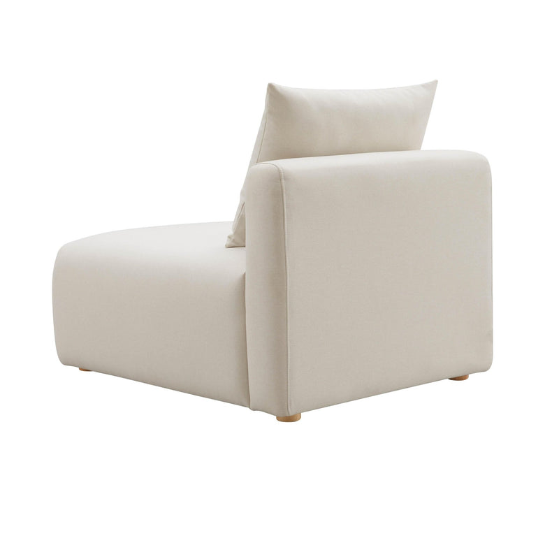 Hangover Cream Performance Linen Modular Armless Chair - Al Rugaib Furniture