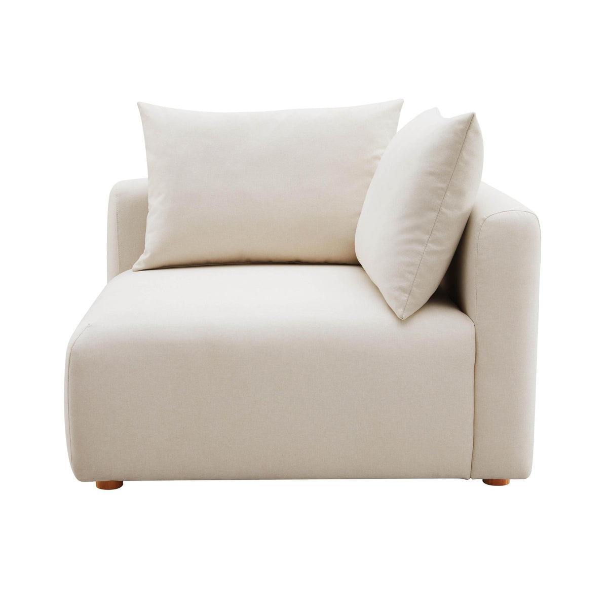 Hangover Cream Performance Linen Modular Corner Chair Chairs| TOV