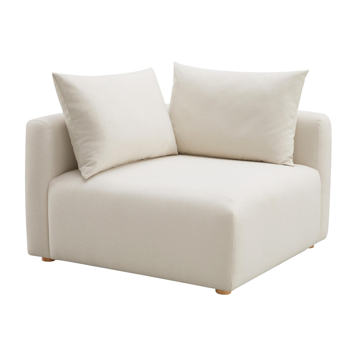 Hangover Cream Performance Linen Modular Corner Chair Chairs| TOV