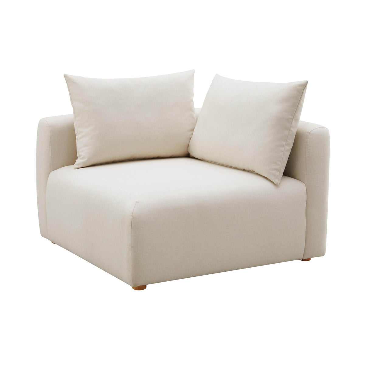 Hangover Cream Performance Linen Modular Corner Chair Chairs| TOV