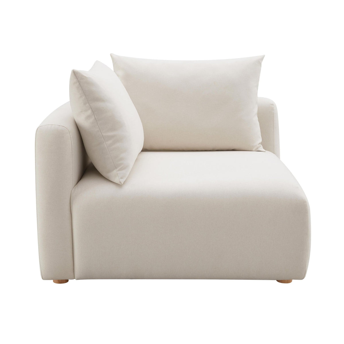 Hangover Cream Performance Linen Modular Corner Chair Chairs| TOV