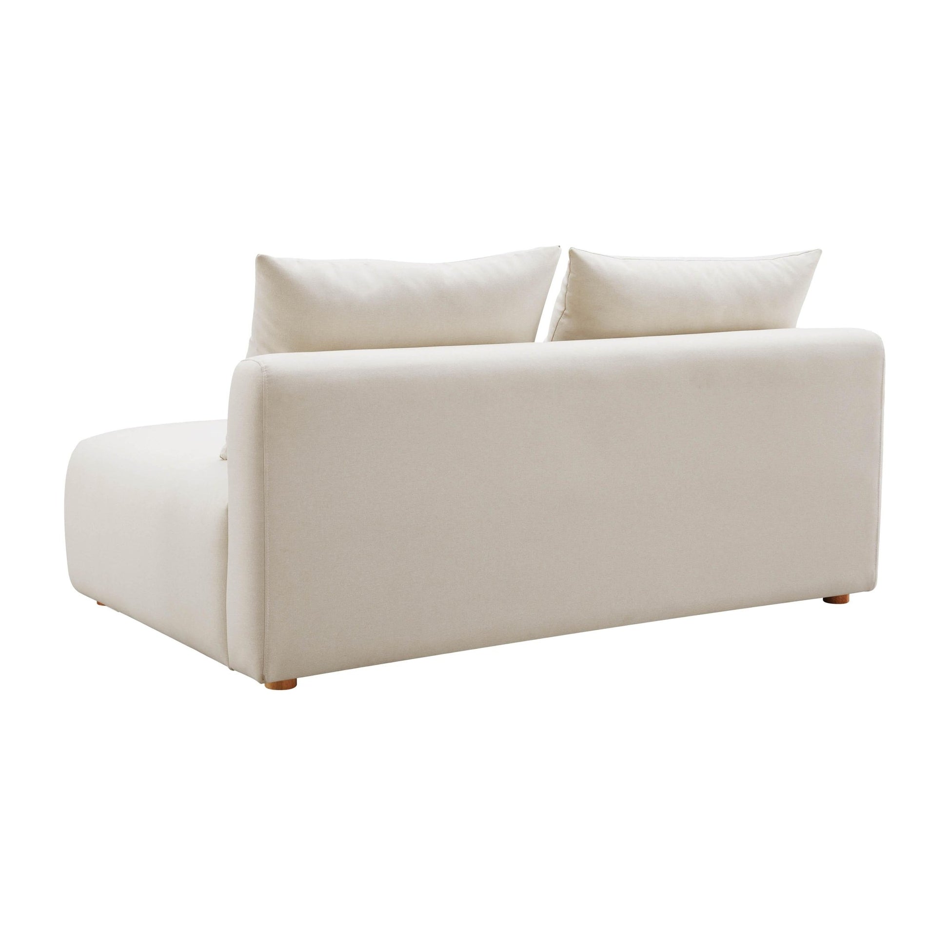 Hangover Cream Performance Linen Modular Loveseat Sofas & Loveseats| TOV