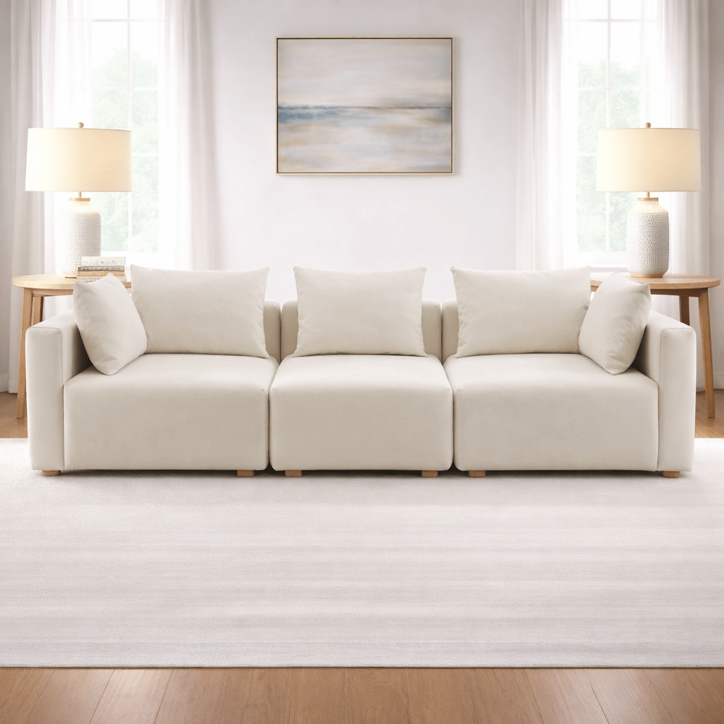 Hangover Cream Performance Linen Sofa Sofas & Loveseats| TOV