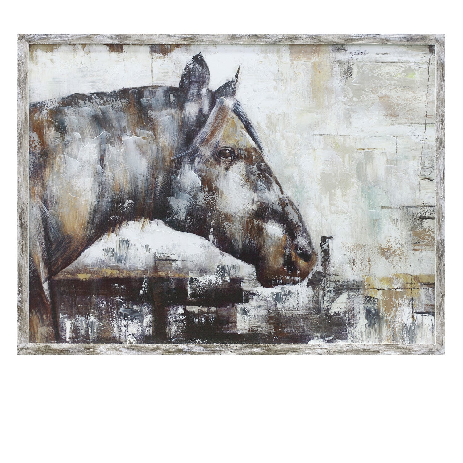 Harbor Gray Horse Wall Painting Wall Art| Crestview