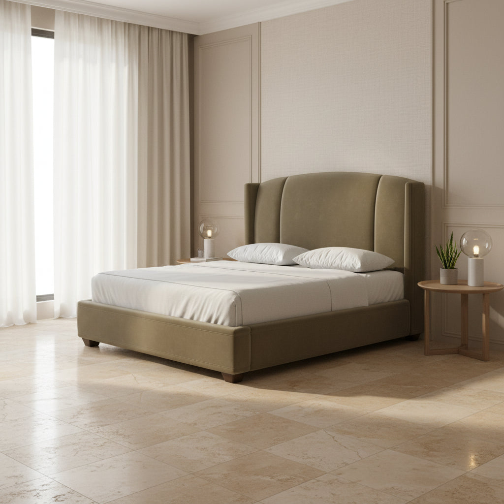 Harbor KG Uph Bed-Camel Beds| A.R.T. Furniture