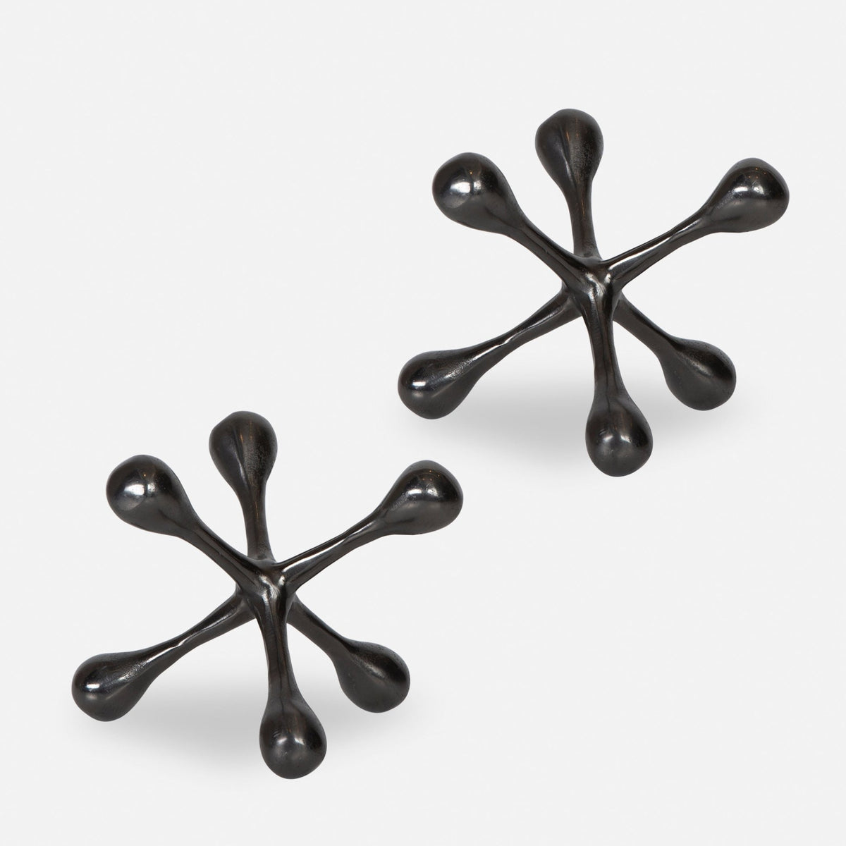 Harlan Objects Black Nickel, S/2 Table Decors| Uttermost