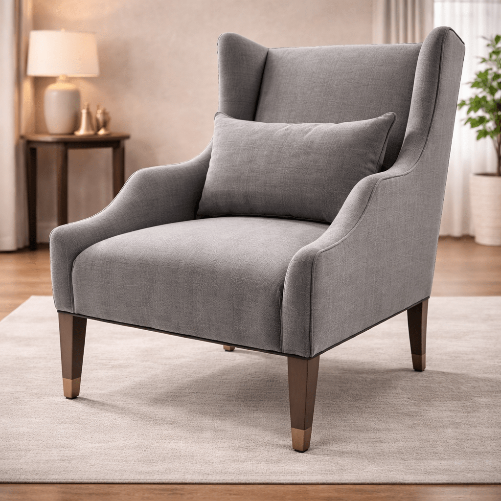 HARPER Vintage Blue Wing Chair Chairs| A.R.T. Furniture