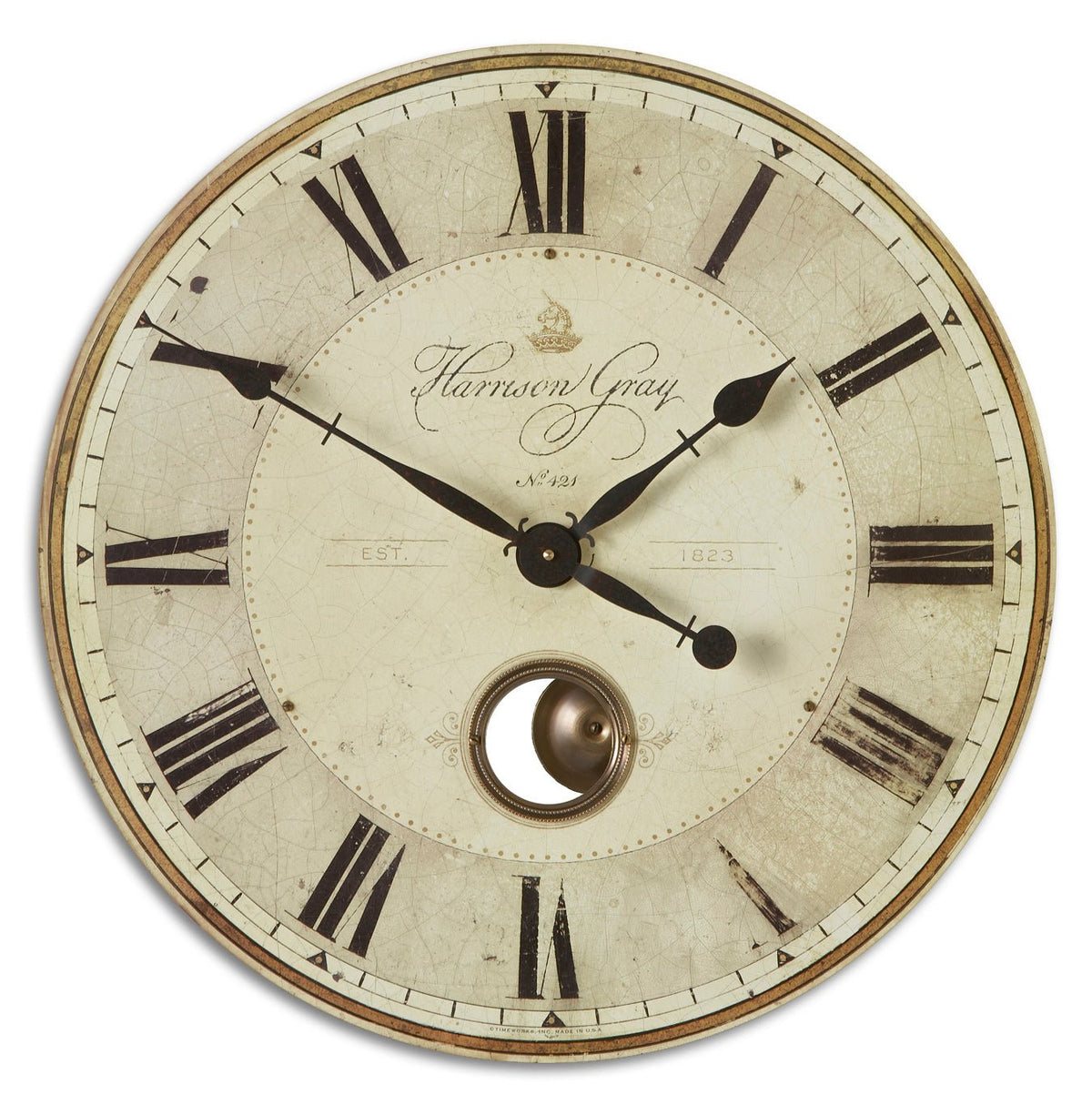 Harrison Gray 23" Wall Clock Clocks| Uttermost