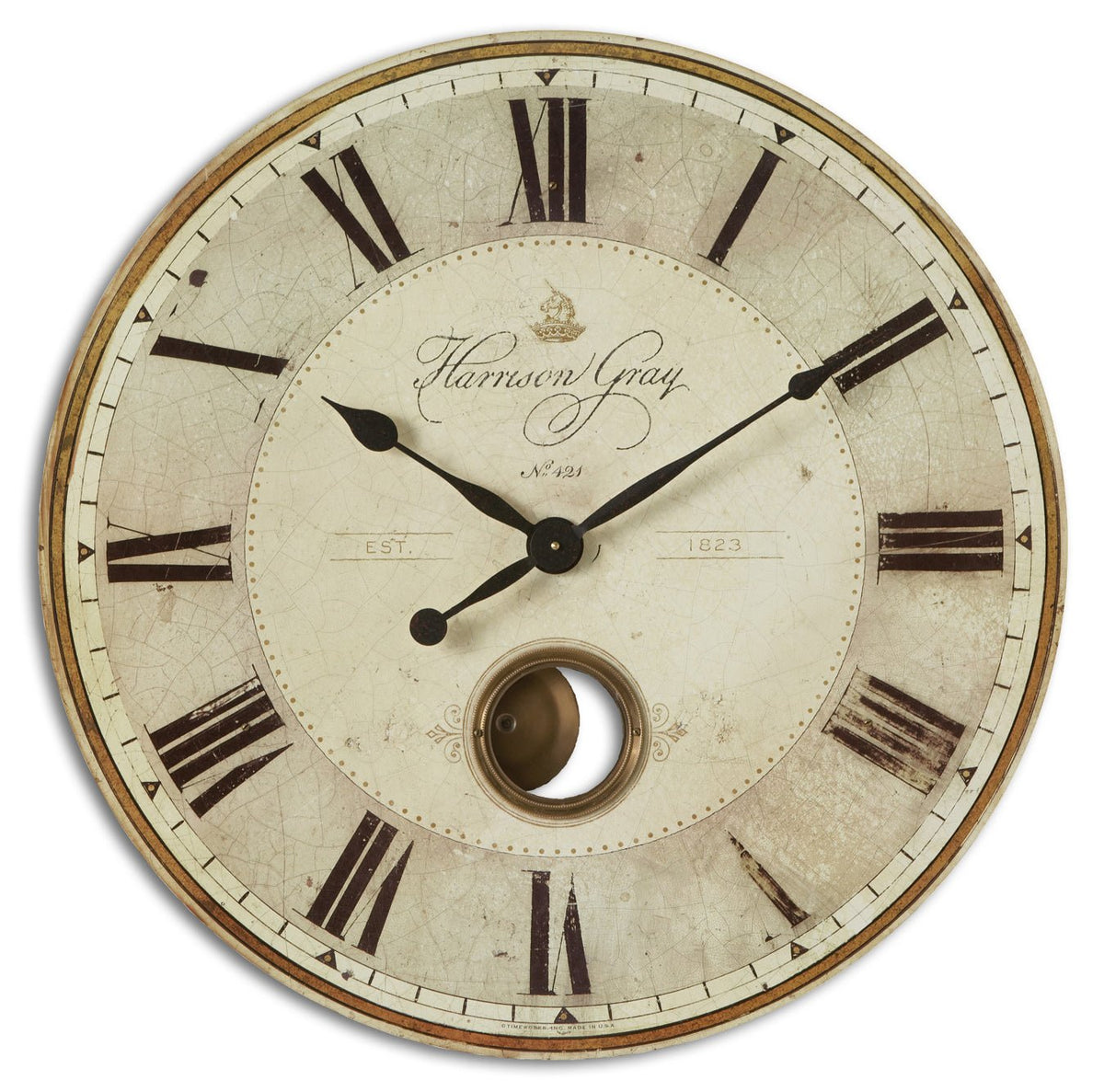 Harrison Gray 30" Wall Clock Clocks| Uttermost