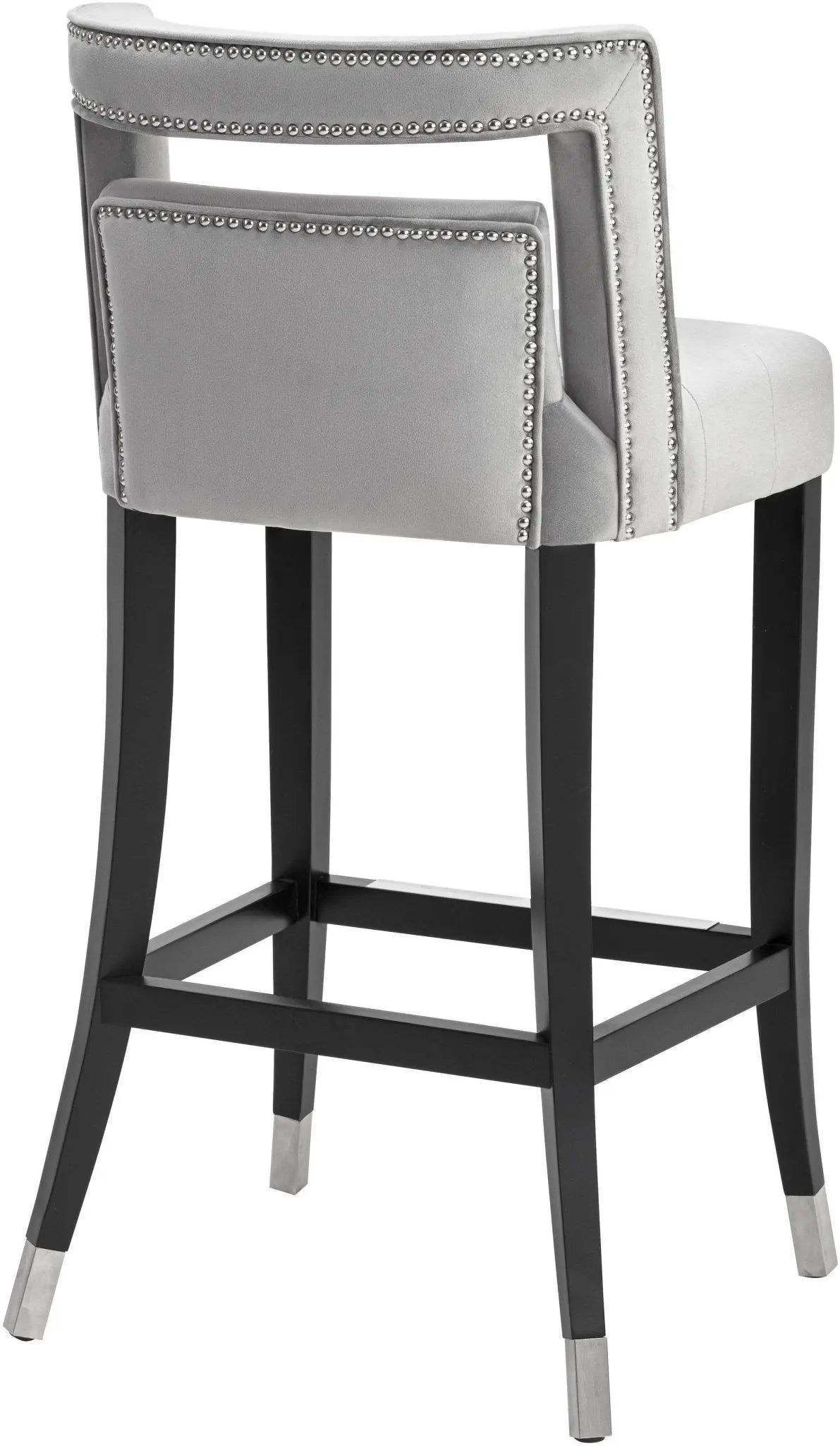 Hart Grey Velvet Bar Stool Counter Stools| TOV