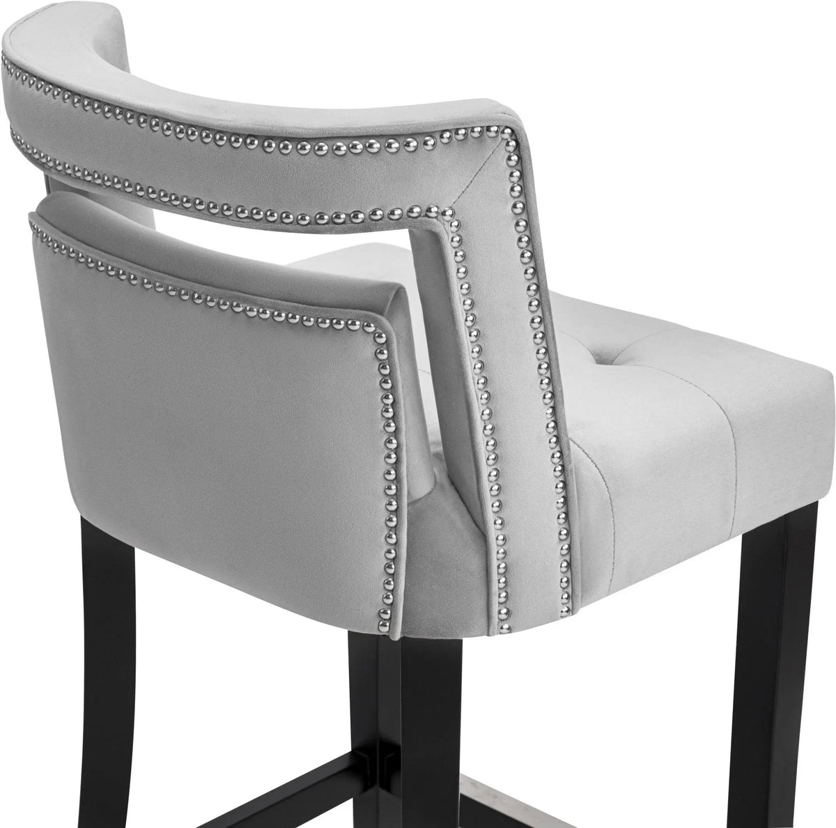 Hart Grey Velvet Bar Stool Counter Stools| TOV