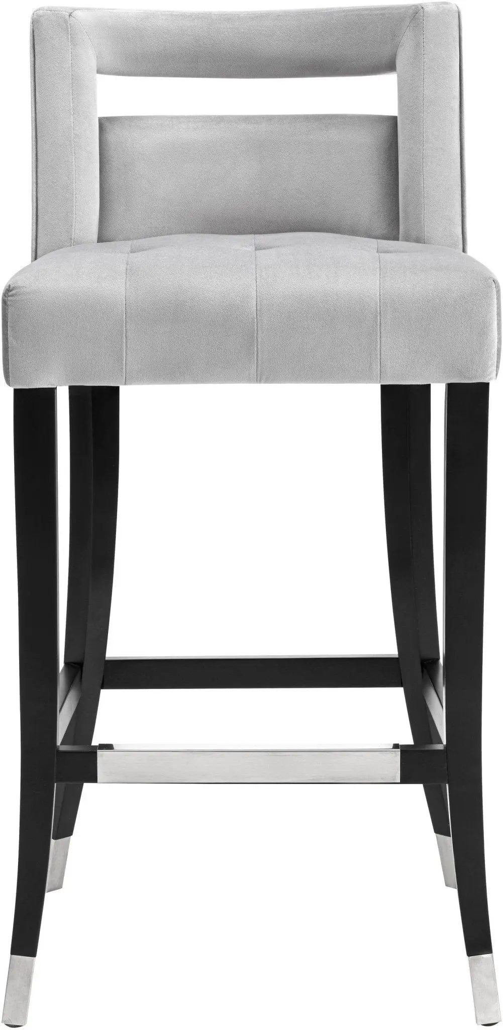 Hart Grey Velvet Counter Stool Counter Stools| TOV