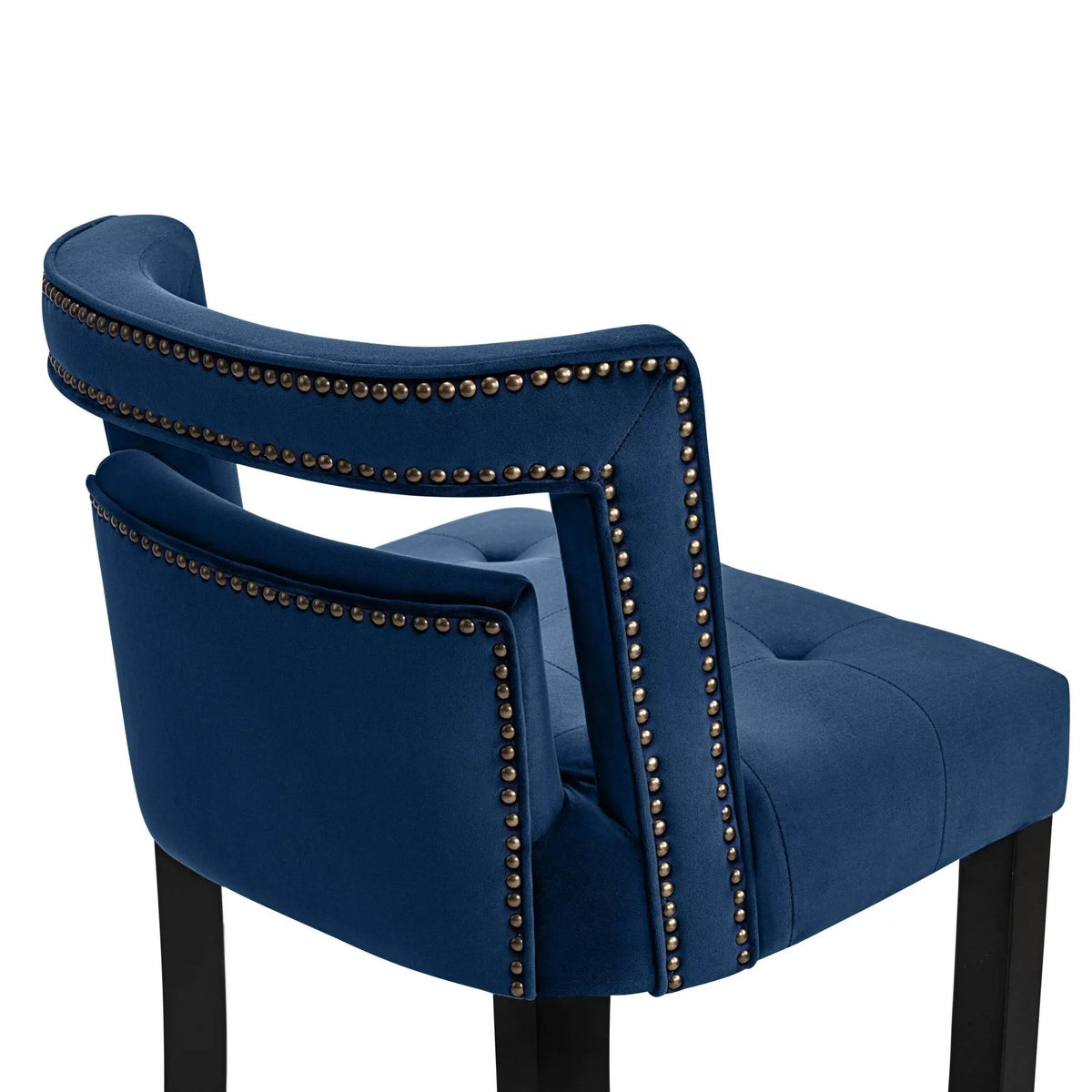 Hart Navy Velvet Bar Stool Counter Stools| TOV