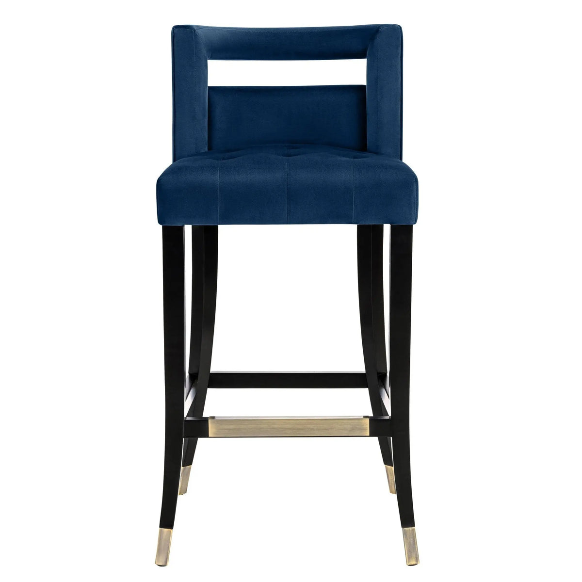 Hart Navy Velvet Bar Stool Counter Stools| TOV
