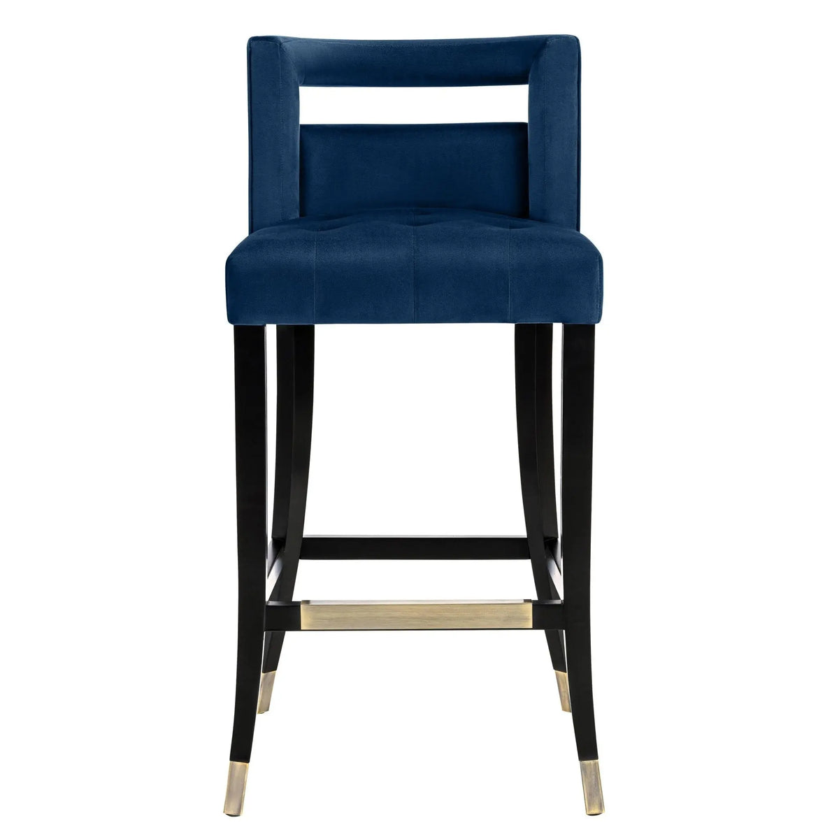 Hart Navy Velvet Counter Stool Counter Stools| TOV