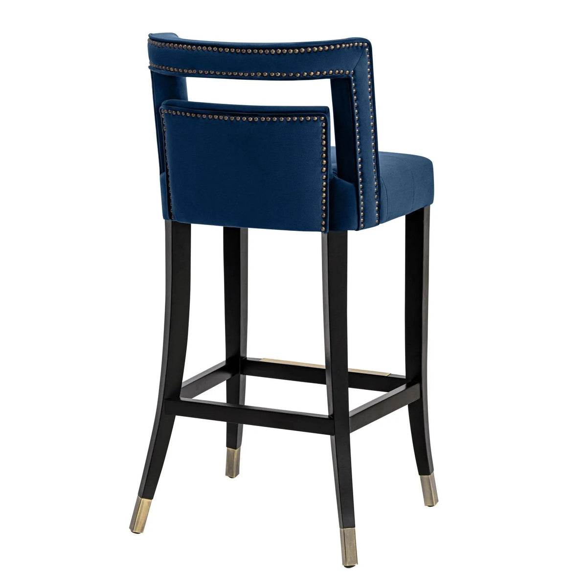 Hart Navy Velvet Counter Stool Counter Stools| TOV
