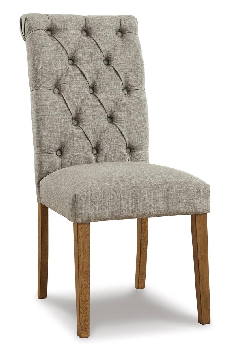 Harvina Dining UPH Side Chair (Light Gray) - Al Rugaib Furniture