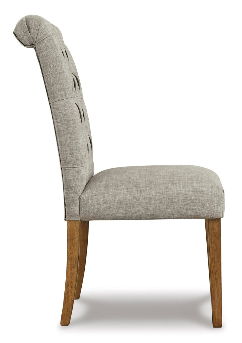 Harvina Dining UPH Side Chair (Light Gray) - Al Rugaib Furniture
