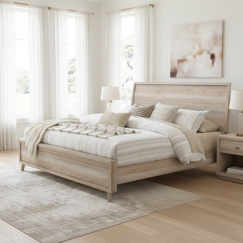 Hasbrick King Slat Panel Bed Beds| Ashley Homestore