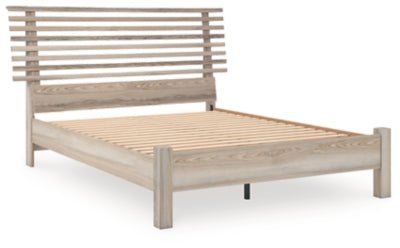 Hasbrick Queen Slat Panel Bed Beds| Ashley Homestore