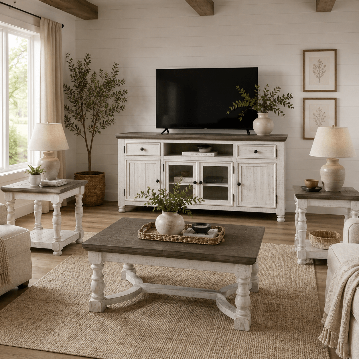 Havalance Table Set With TV Stand Table Sets| Ashley Homestore