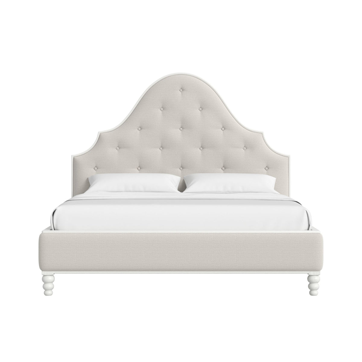 Haven KG Uph Bed-Warm White Beds| A.R.T. Furniture