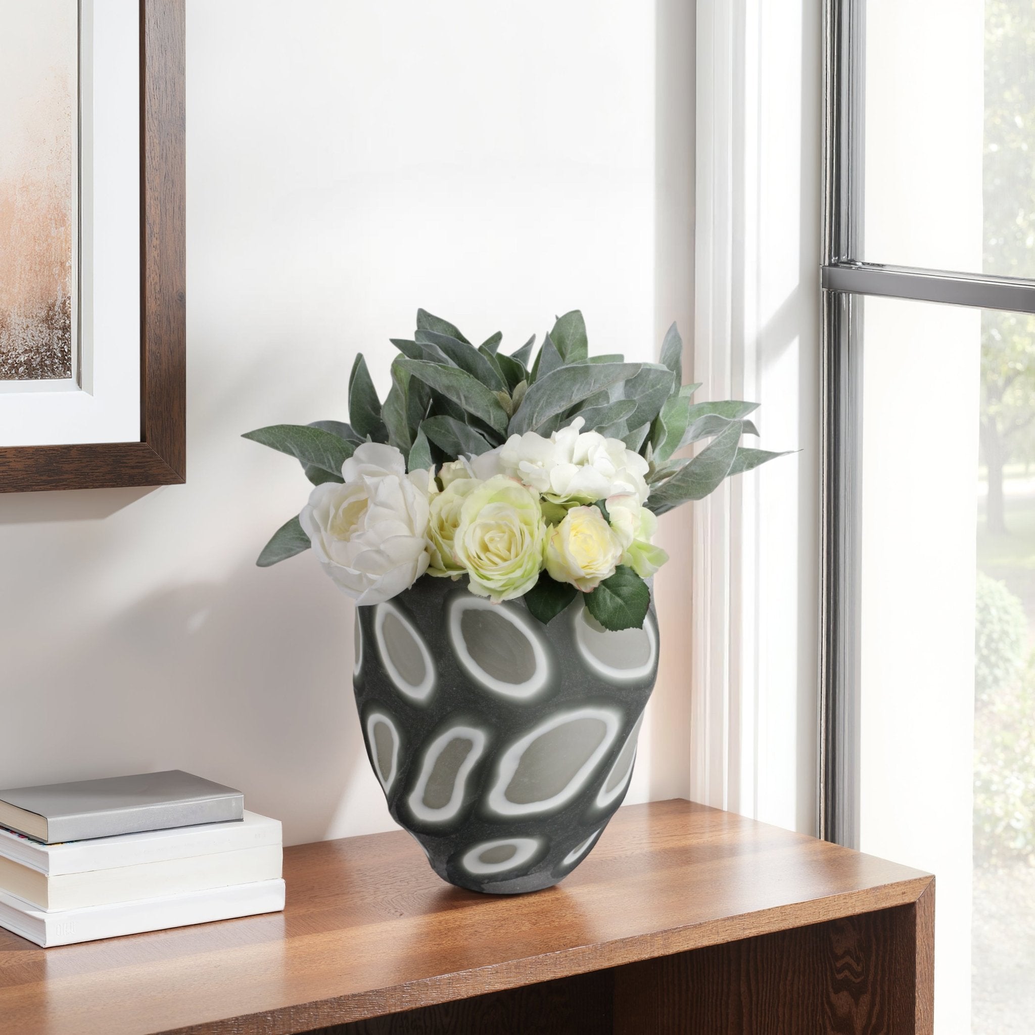 Havre Grey Glass Vase Vases and Jars| Sagebrook Home