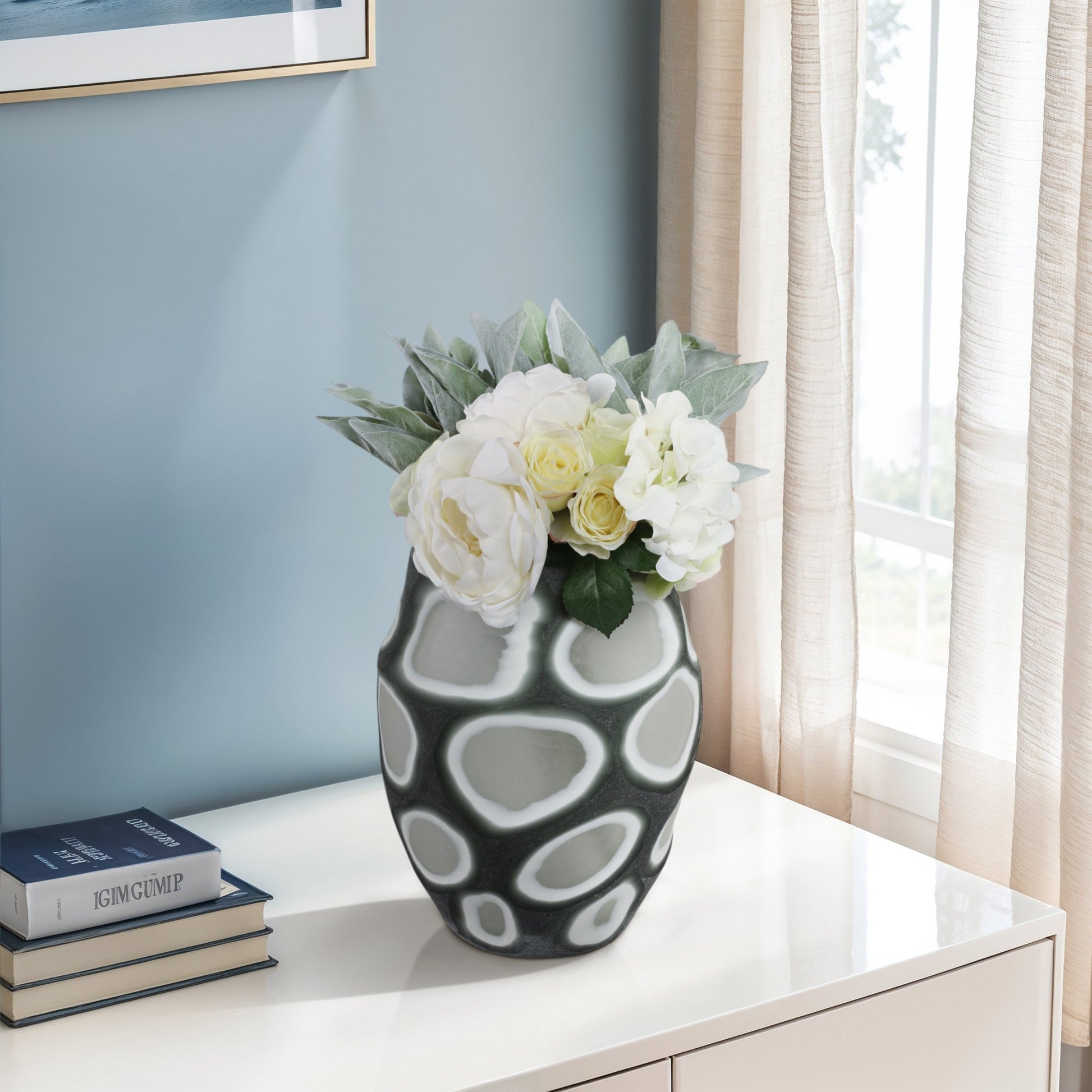 Havre Grey Glass Vase Vases and Jars| Sagebrook Home