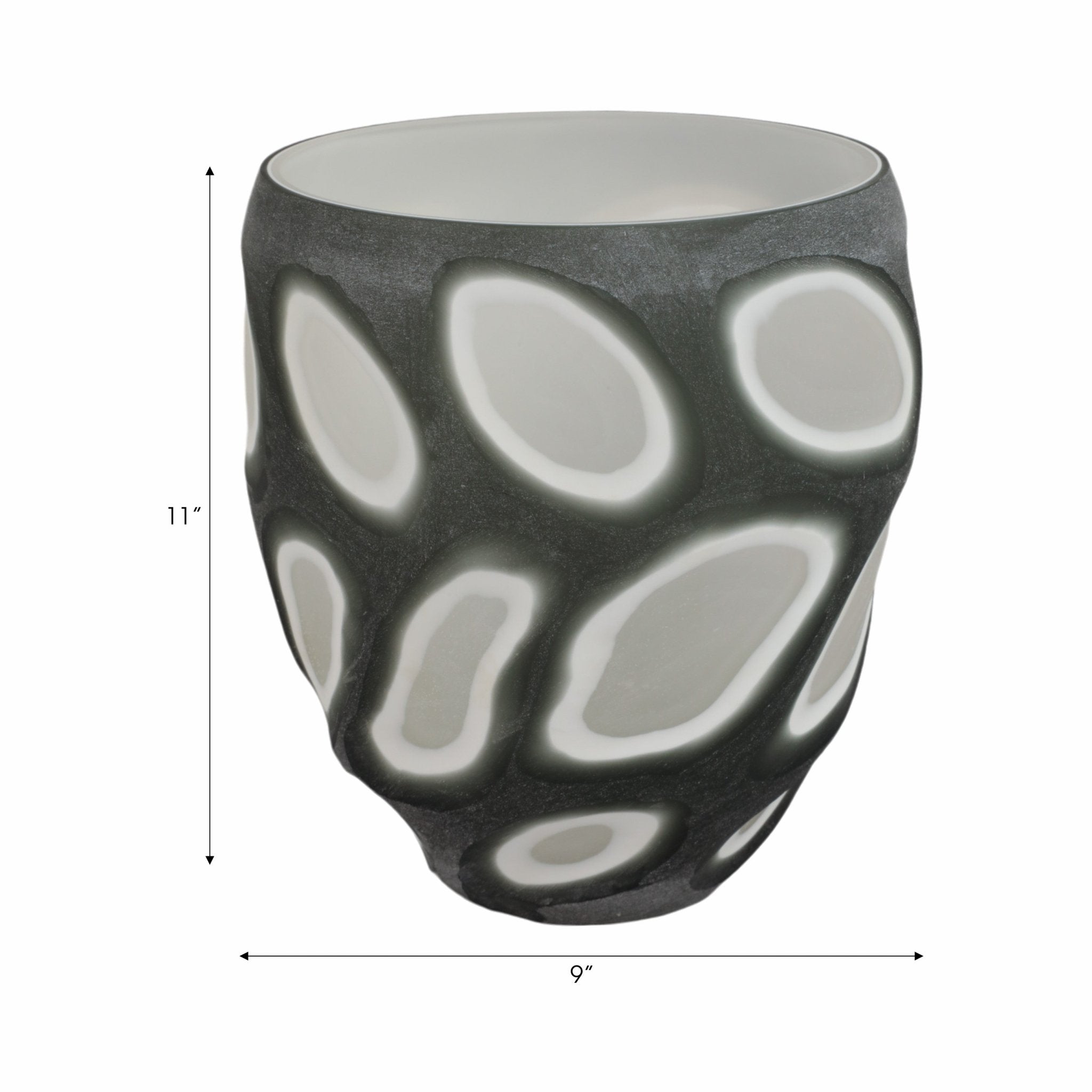 Havre Grey Glass Vase Vases and Jars| Sagebrook Home