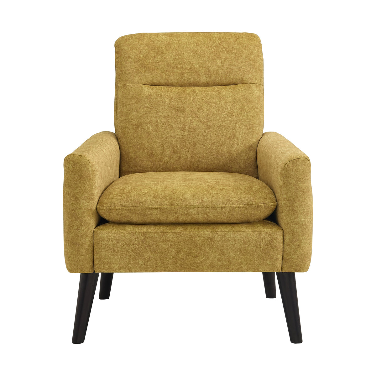 Hawk Accent Arm Chair with Memory foam in Radiance Yellow and Espresso Chairs| ROOTS FURNITURE