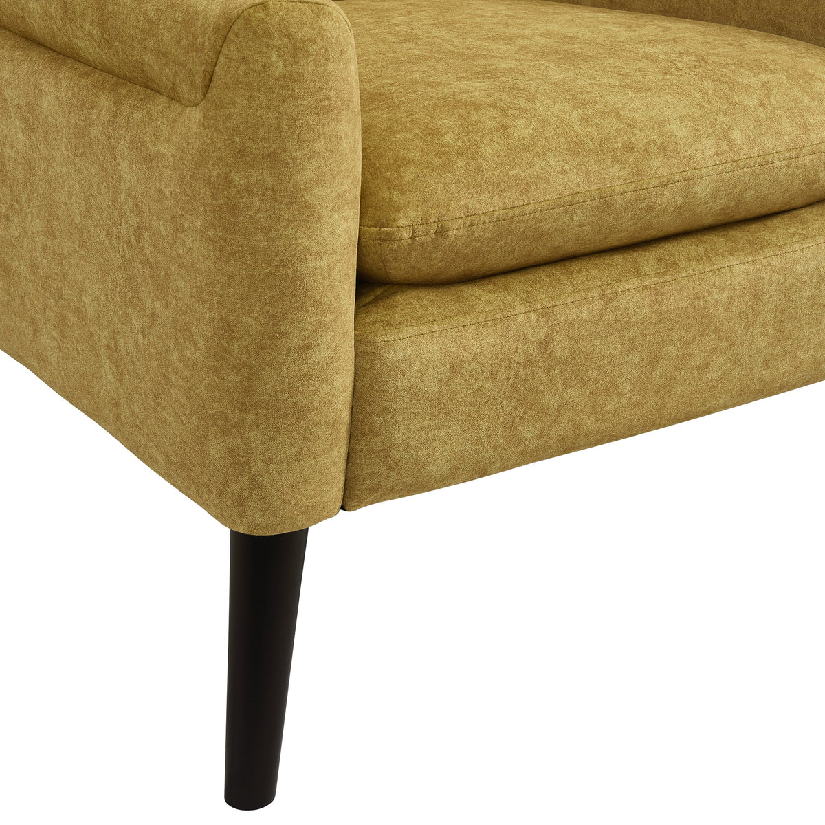 Hawk Accent Arm Chair with Memory foam in Radiance Yellow and Espresso Chairs| ROOTS FURNITURE
