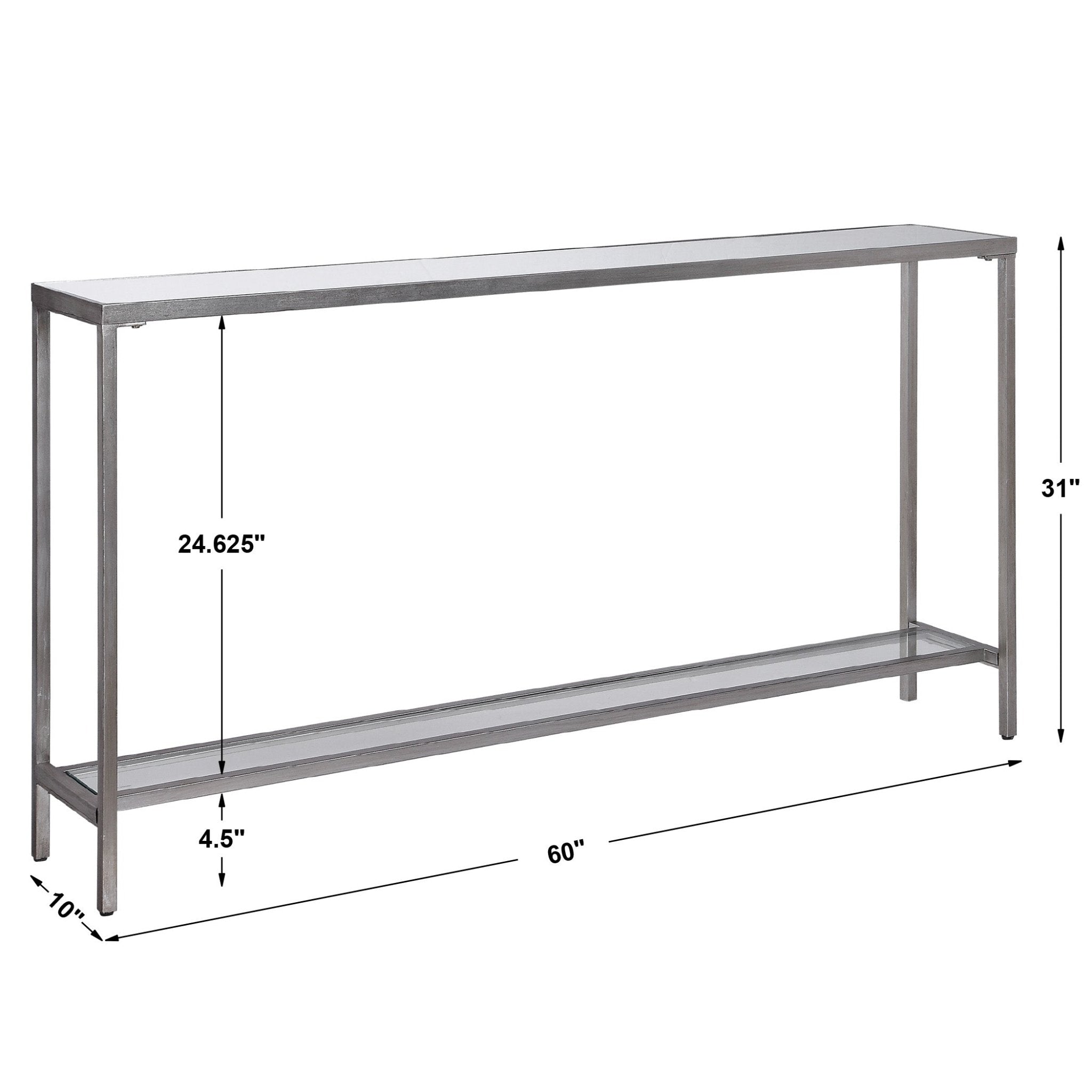 Hayley Console Table, Silver Consoles & Sideboards| Uttermost