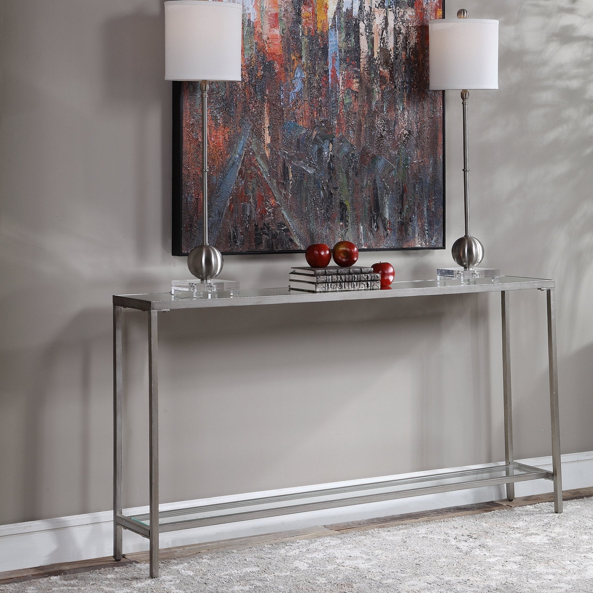 Hayley Console Table, Silver Consoles & Sideboards| Uttermost