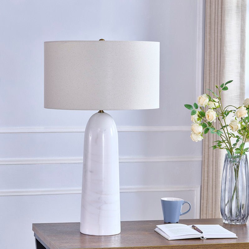 Haze White Marble Table Lamp - Al Rugaib Furniture