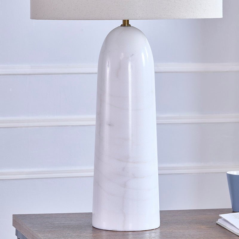 Haze White Marble Table Lamp - Al Rugaib Furniture