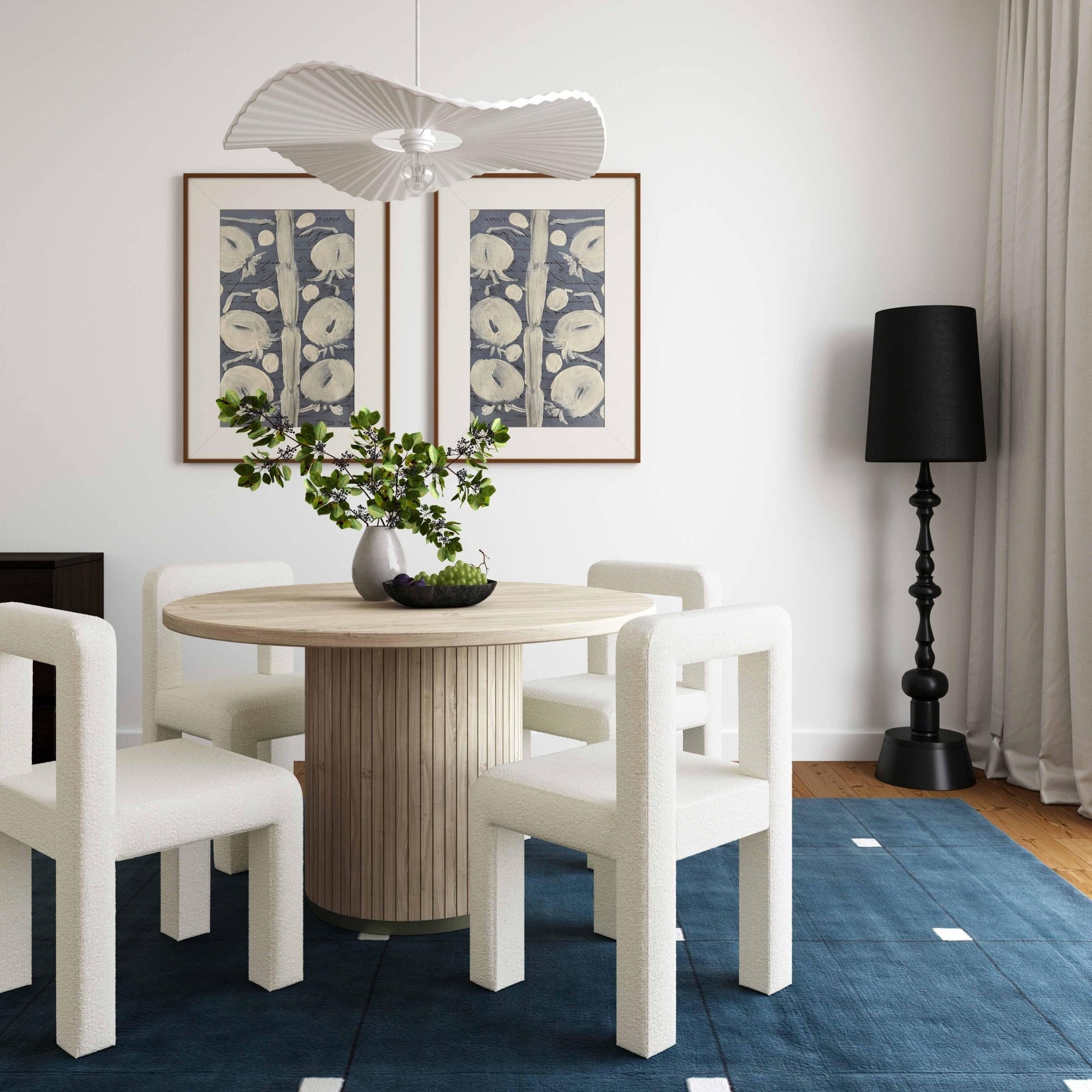 Hazel Cream Boucle Dining Chair Dining Chairs| TOV