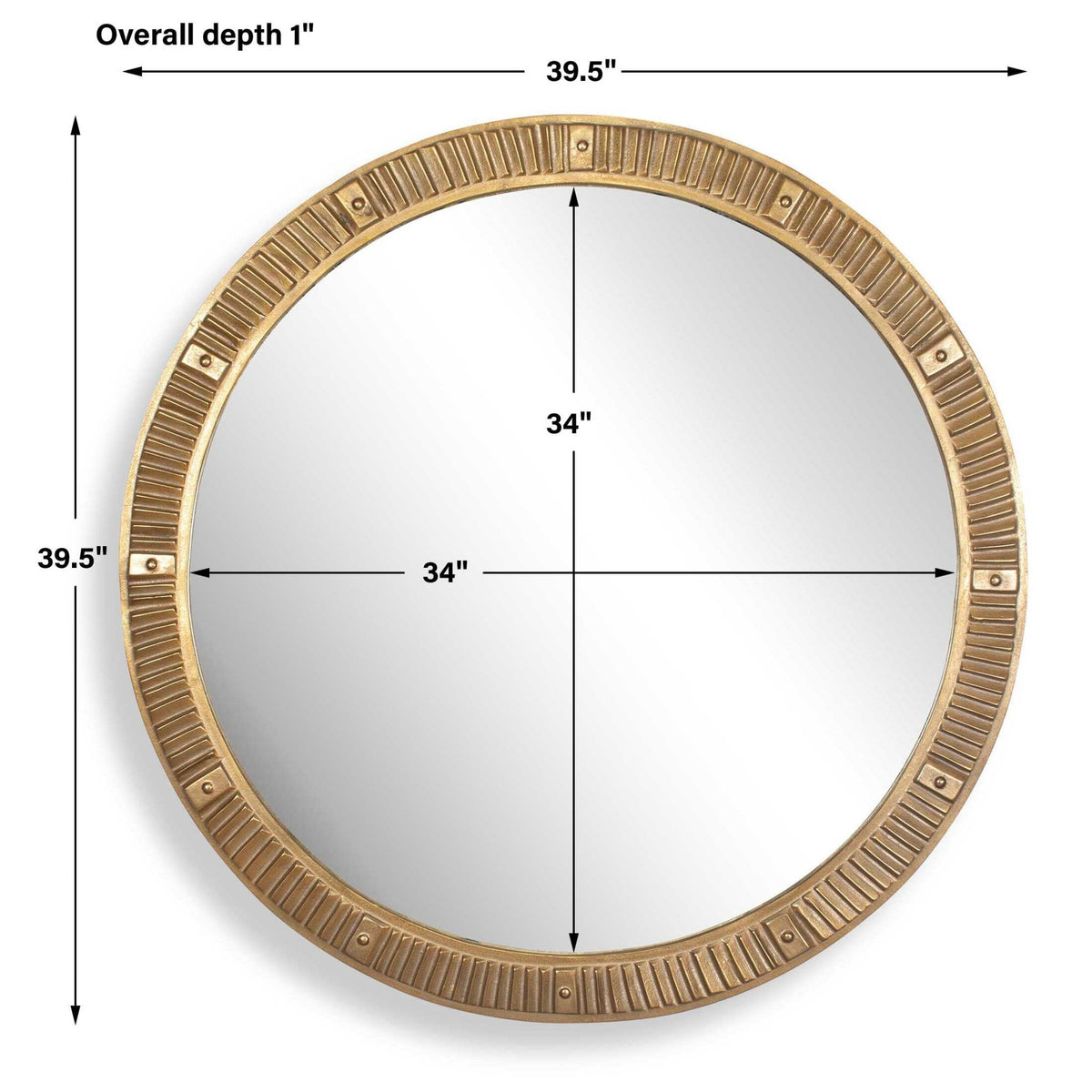 Heart Of Gold Round Mirror Mirrors| Uttermost