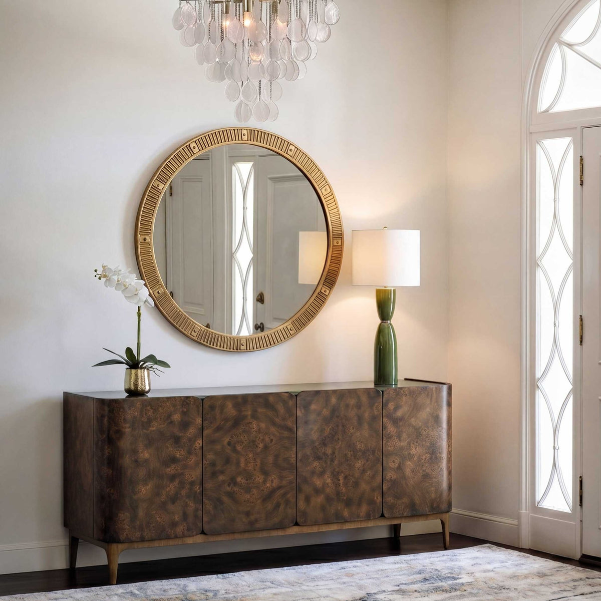 Heart Of Gold Round Mirror Mirrors| Uttermost