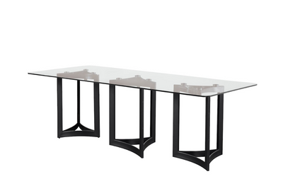 Alexa Clear Glass Dining Table