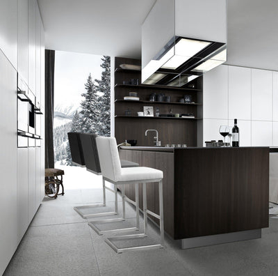 Helsinki White Steel Counter Stool - Al Rugaib Furniture