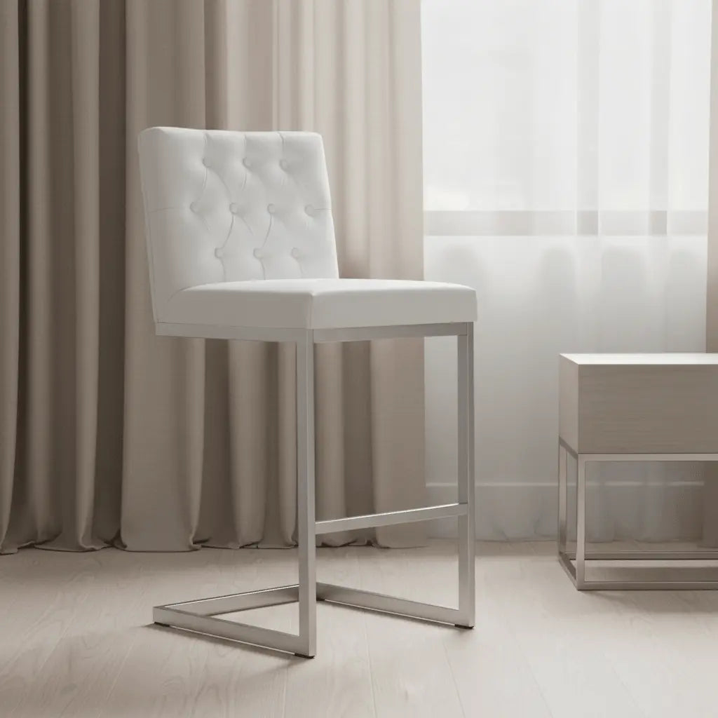 Helsinki White Steel Counter Stool Counter Stools| TOV