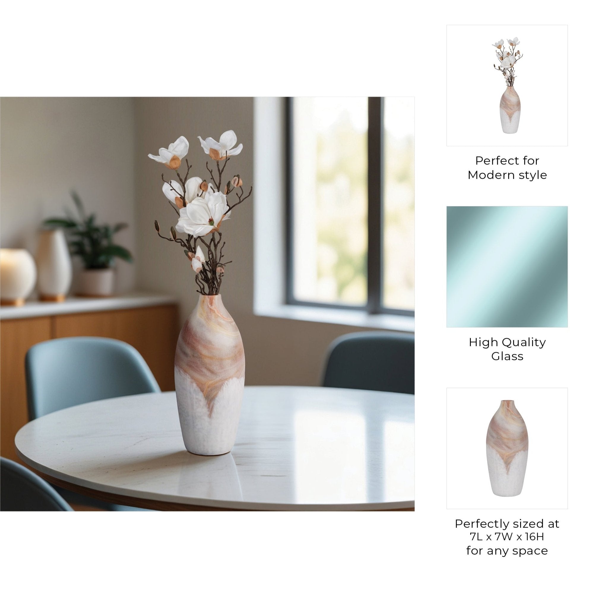 HELVIG GLASS VASE Vases and Jars| Sagebrook Home